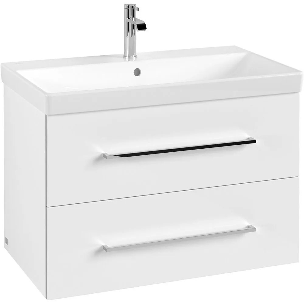 VILLEROY &amp; BOCH Avento závesná skrinka pod umývadlo, 2 zásuvky, 780 x 452 x 514 mm, Crystal White, A89100B4