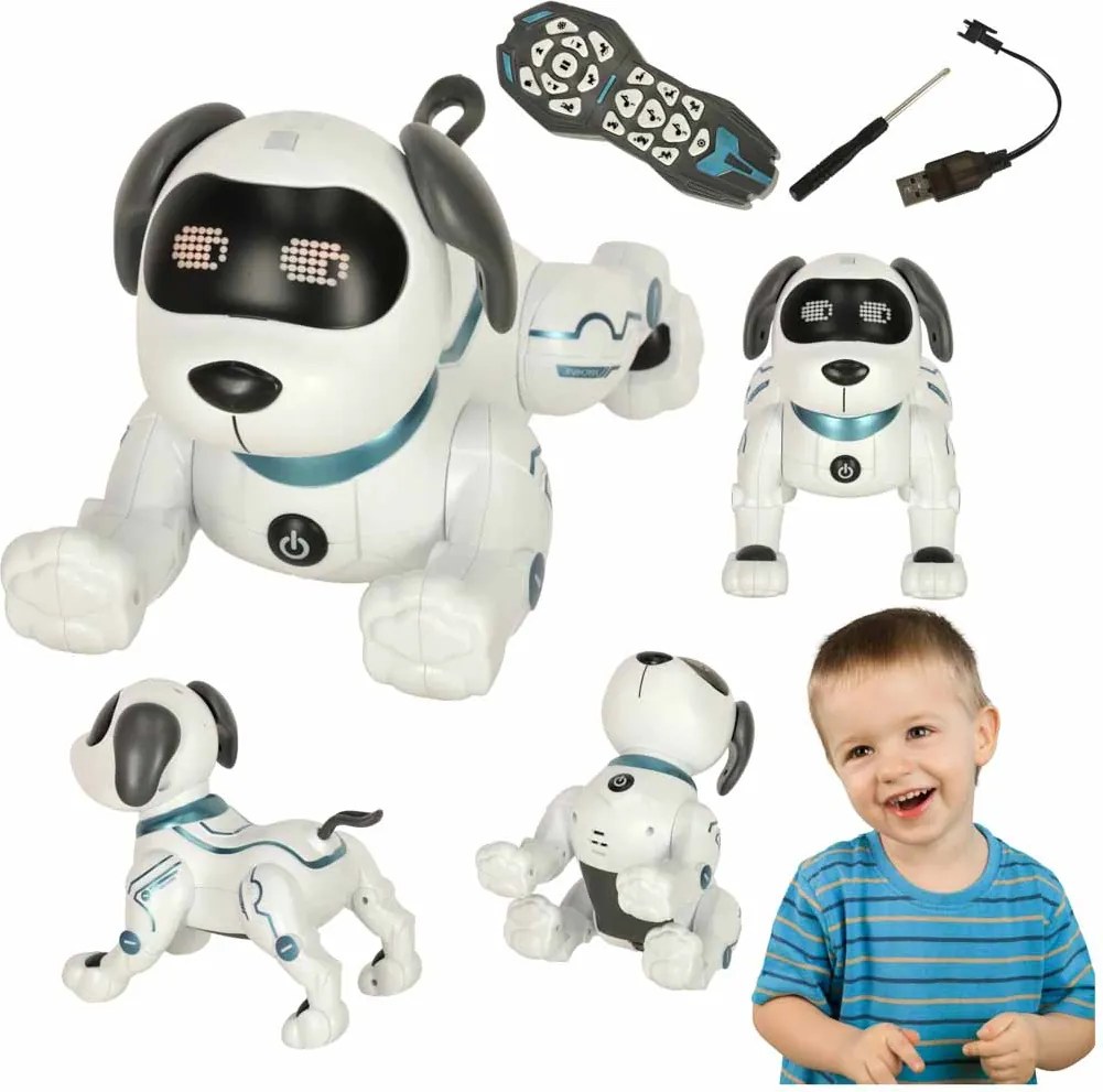 Interaktívna hračka KIK - Robotický pes na diaľkové ovládanie, skáče a spieva