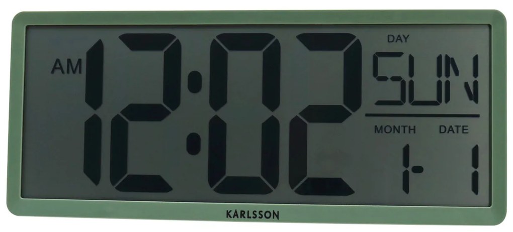 Digitálne hodiny Karlsson Table Clock Retro LCD KA6020GR, 36cm