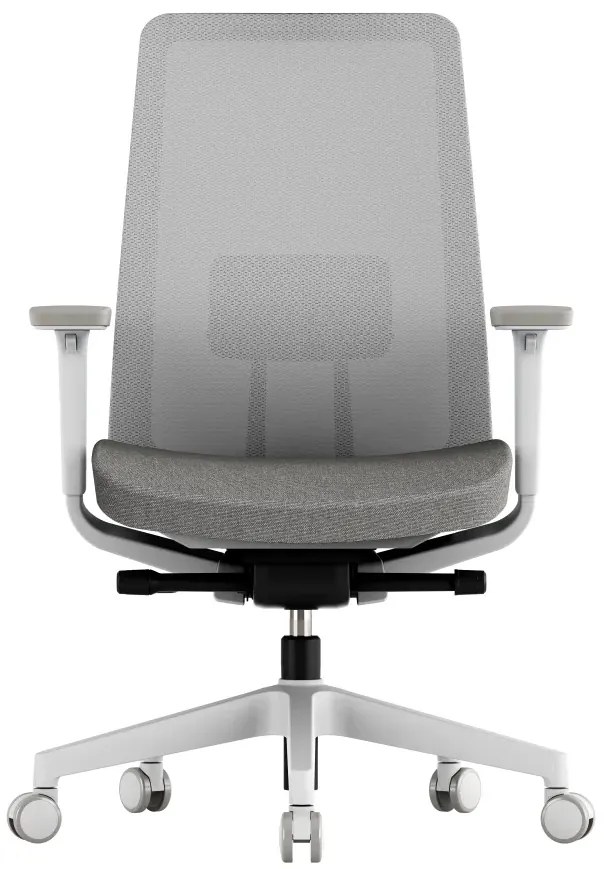 OFFICE MORE -  OFFICE MORE Kancelárska stolička K10 WHITE šedá