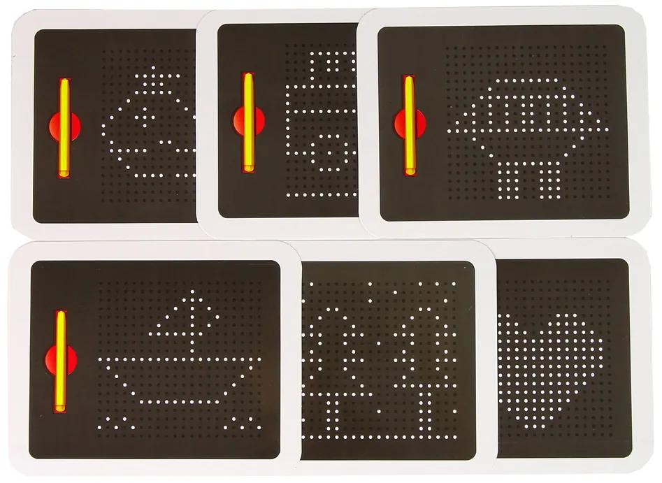 LEAN TOYS Magnetická tabuľa s guličkami – čierna