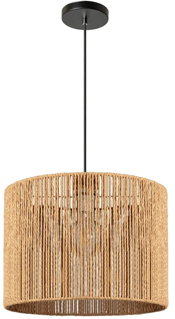 Toolight BOHO, stropné svietidlo s priemerom 30cm 1xE27 APP1324-1CP, čierna-hnedá, OSW-02411
