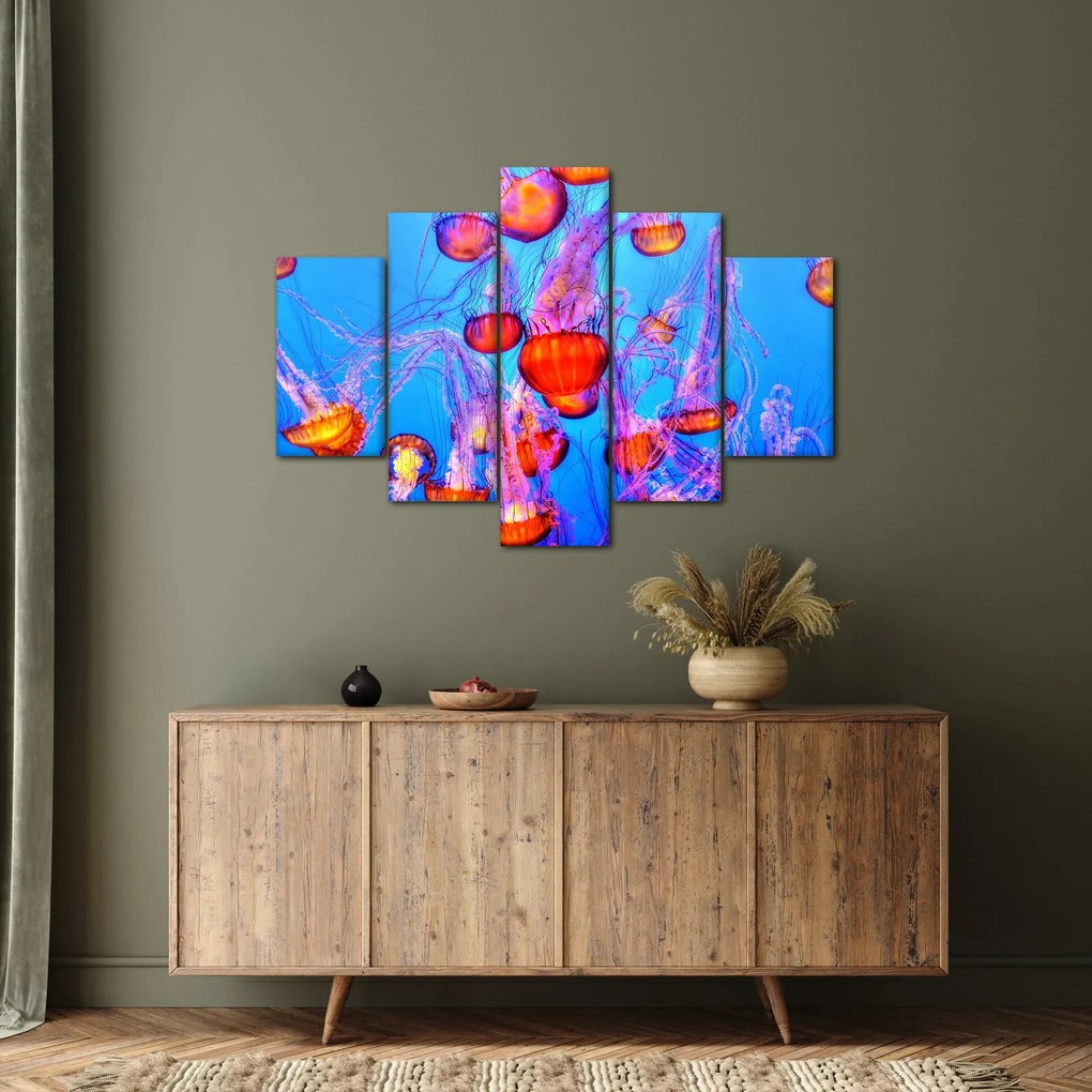 Obraz medúz v mori (150x105 cm)