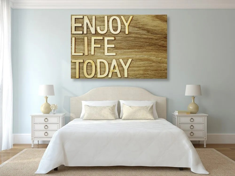 Obraz s citátom - Enjoy life today