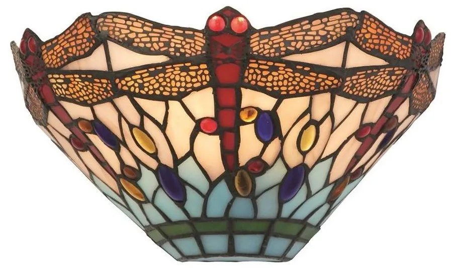 Searchlight 1283-17 - Tiffany nástenné svietidlo DRAGONFLY 1xE14/60W/230V