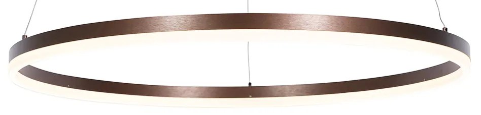 Tmavo bronzové závesné svietidlo 80 cm vrátane LED s 3-stupňovým stmievaním - Anello