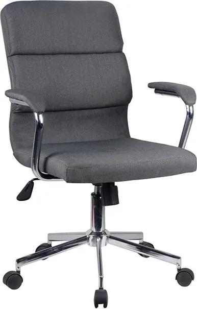 TEMPO KONDELA Darlos kancelárska stolička s podrúčkami sivá / chróm