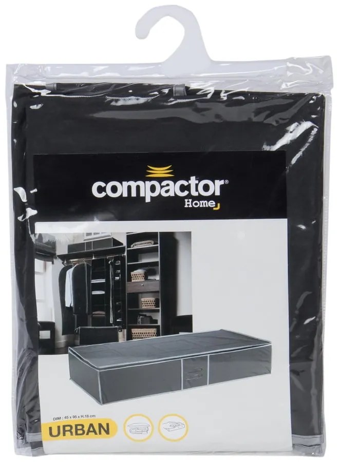 Čierny úložný box pod posteľ Compactor Underbed Box