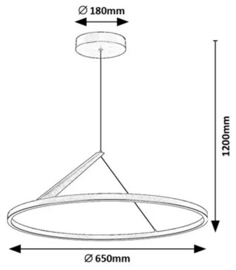 Rabalux 72352 - LED závesný luster na lanku RENARA LED/40W/230V 3000K