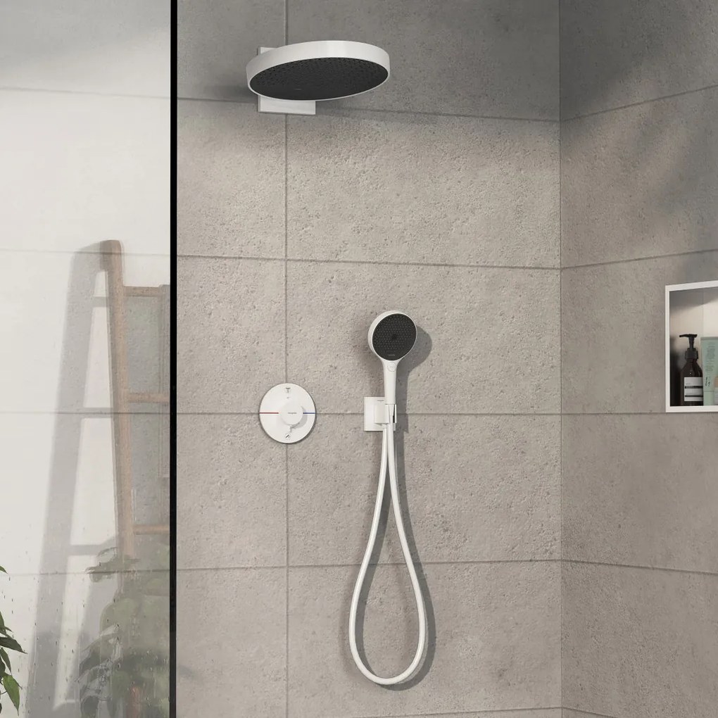 Hansgrohe ShowerSelect Comfort S - Termostat pod omietku pre 2 spotrebiče, biela matná 15554700