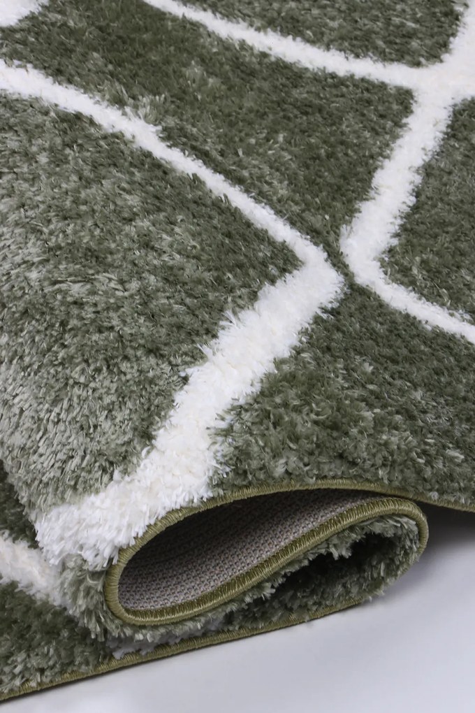 Koberec Boho 613 GREEN/CREAM rozmery koberec: 133x190 cm