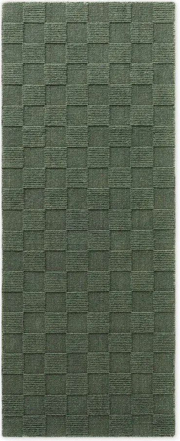 Tmavozelený ručne tkaný vlnený behúň 80x200 cm Scala – Villeroy&amp;Boch