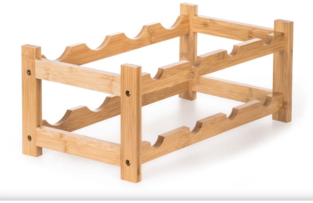 G21 Bambusový stojan na víno, 8 fliaš, S