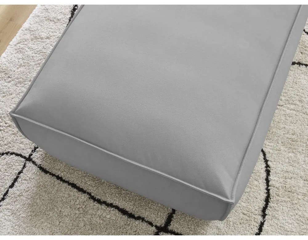 Svetlosivá podnožka z imitácie kože Boheme – Bobochic Paris