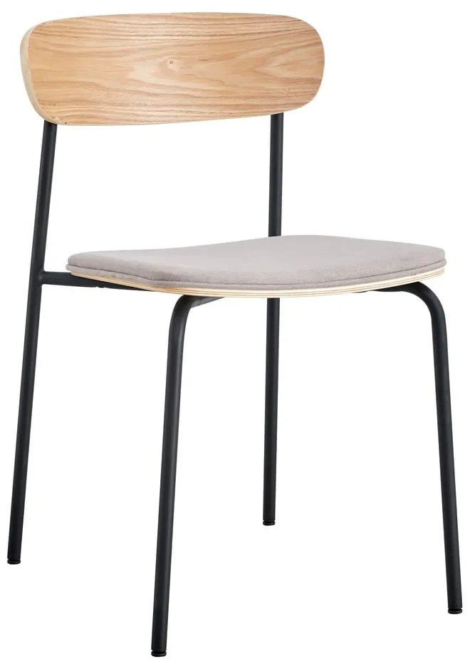 Čierne/taupe jedálenské stoličky v súprave 2 ks Adriana – Marckeric