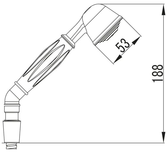 Aqualine - Ručná sprcha VICTORIA mosadz/lesklý chróm