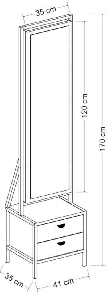 Kozmetický stol Elegante White