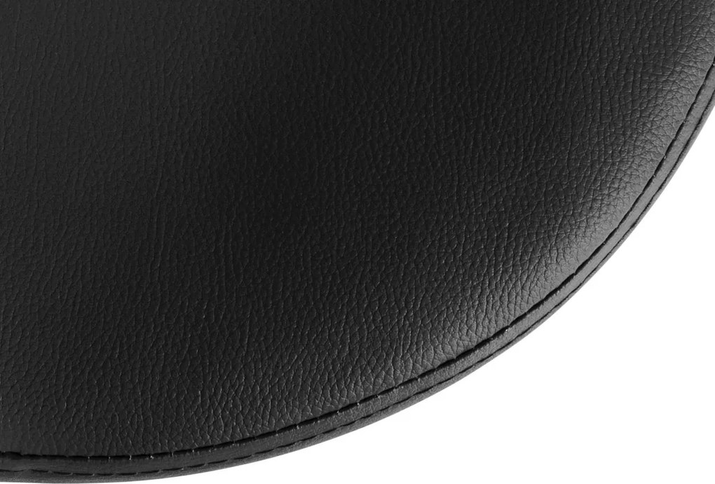 Barová stolička Ponte - koženka, chróm rám - Čierna