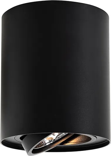 Moderné stropné bodové svetlo čierne otočné a naklápateľné AR70 - Rondoo Up