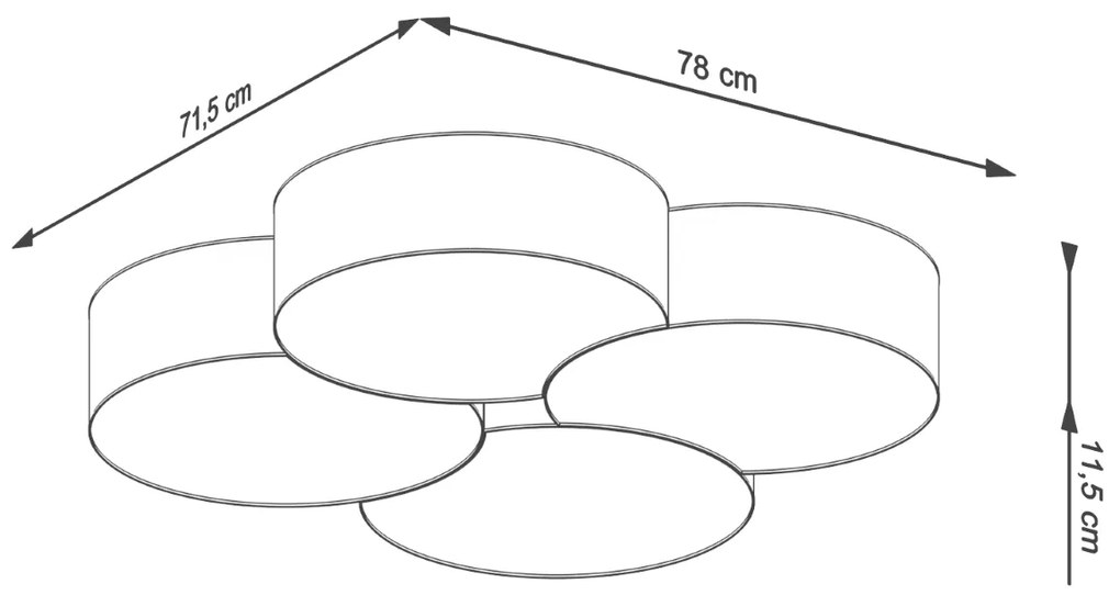 Sollux Lighting Stropné svietidlo CIRCLE 4 biele