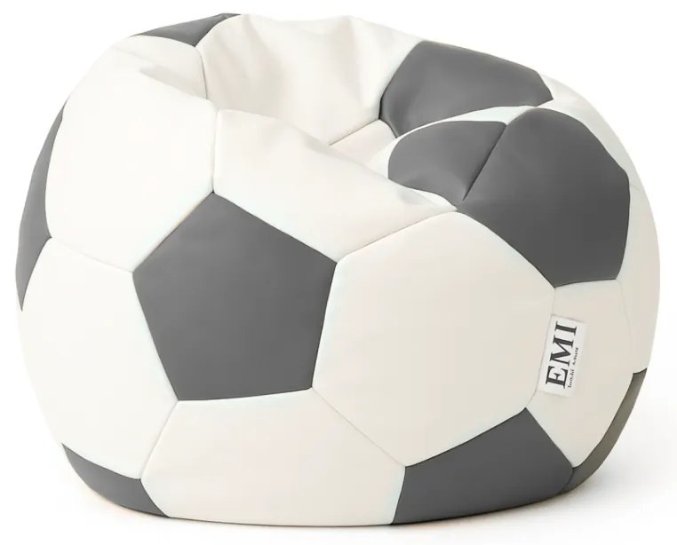 Sedací vak futbalová lopta bielosivá EMI
