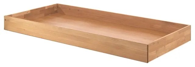 Poschodová detská posteľ z dubového dreva v prírodnej farbe s výsuvným lôžkom a úložným priestorom 90x200 cm Forrest – Vipack