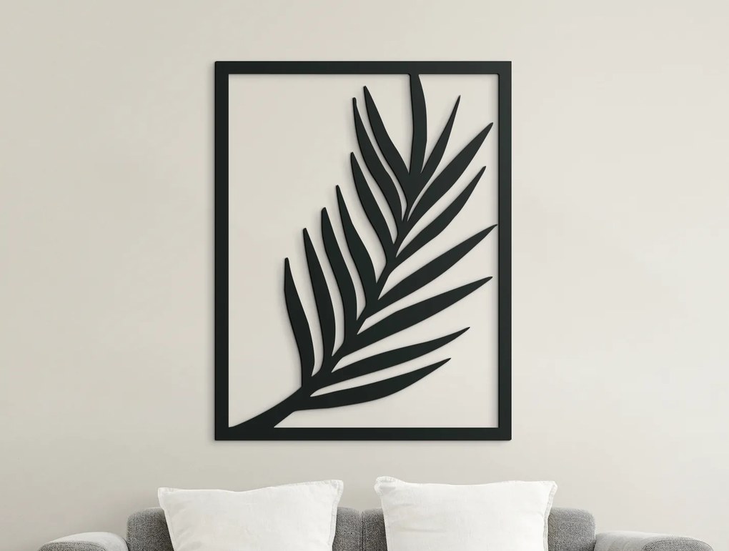 drevko Obraz na stenu Vejúci list Rozmer obrazu: 41,5 x 32,5 cm, Farba dekorácie: Čierna