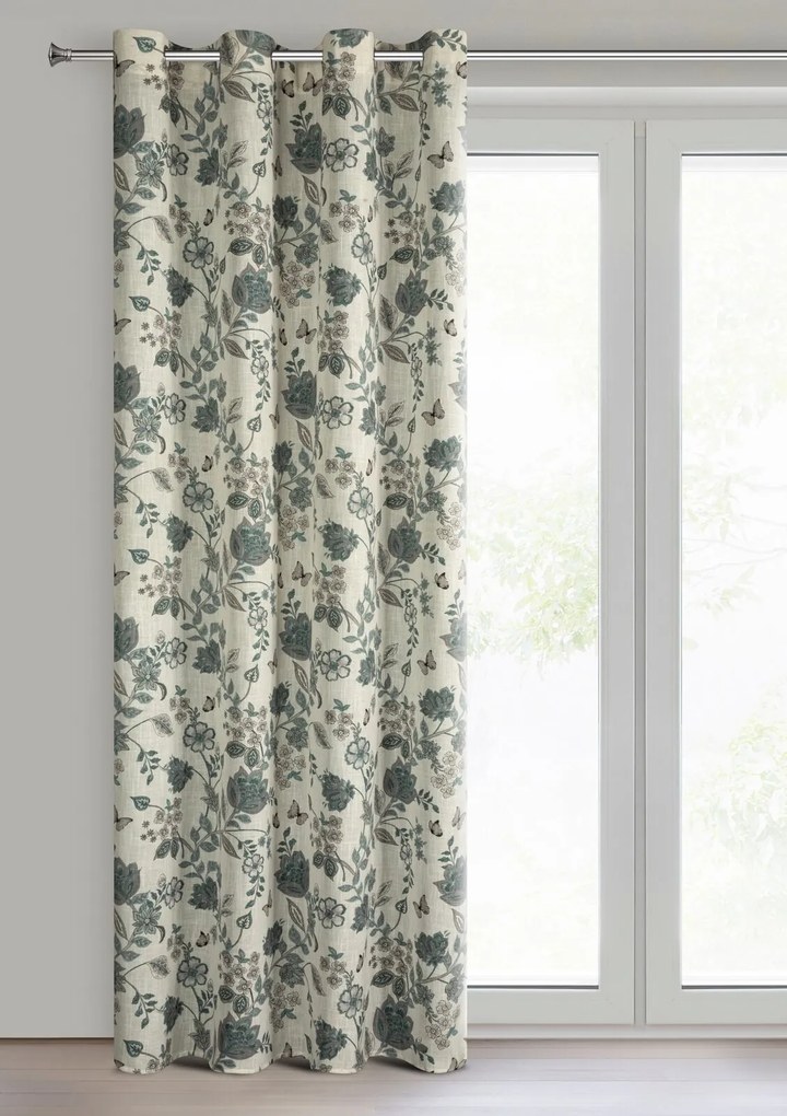 ZÁVES NA KRÚŽKOCH TALI 140X250 CM VZOROVANÁ