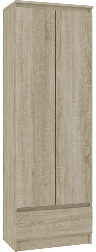 Regál R 60 cm 1 zásuvka 2 dvierka dub sonoma