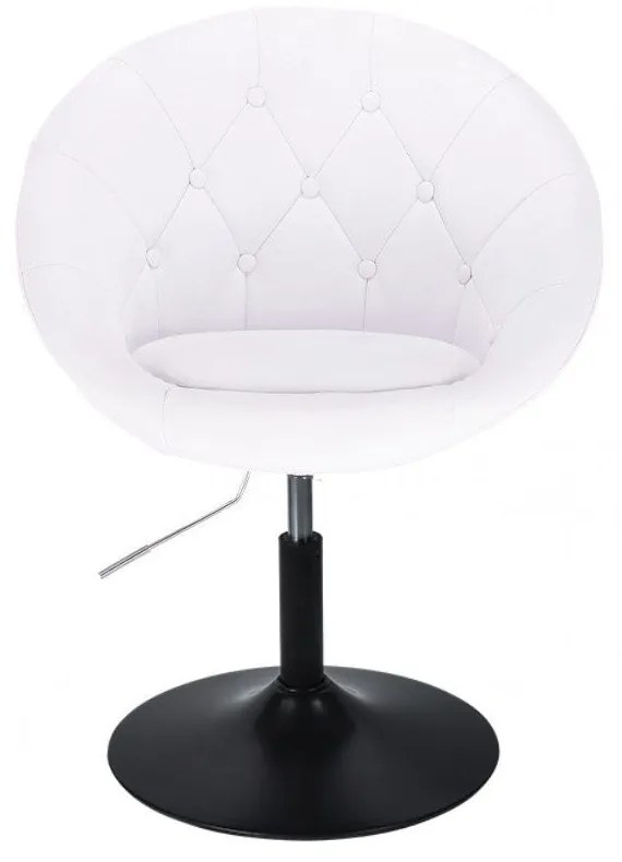 LuxuryForm DESIGN Kreslo VERA na čiernom tanieri - biele