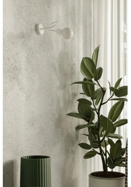 Sollux SL.1430 - Nástenná lampa LOOP 1xE27/15W/230V biela