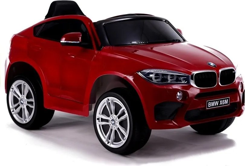 LEAN CARS Elektrické auto BMW X6 SUV červené lakované LED MP3
