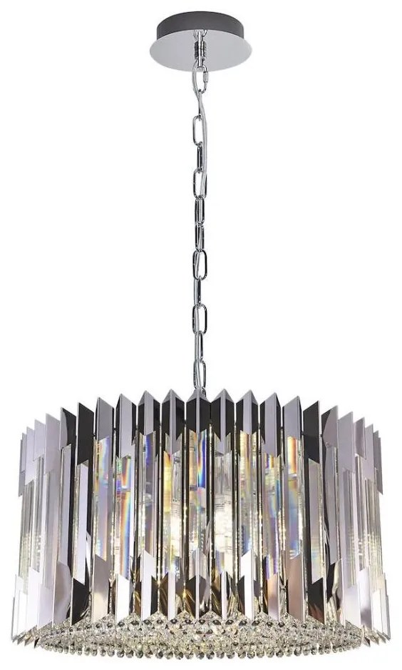 Luster na reťazi RITZ 12xE14/40W/230V pr. 54 cm lesklý chróm