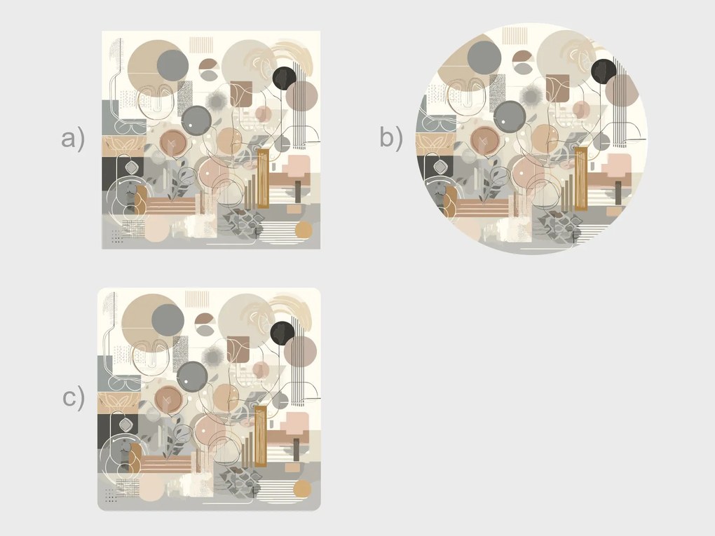 Boho design textilní prelepiteľná nálepka na stenu šírka 45 cm