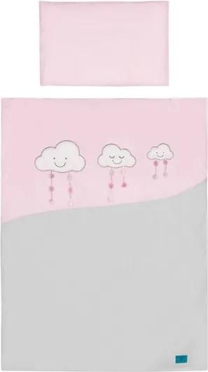 BELISIMA Obláčiky 5-dielne posteľné obliečky Belisima Obláčiky 90/120 ružové Ružová |