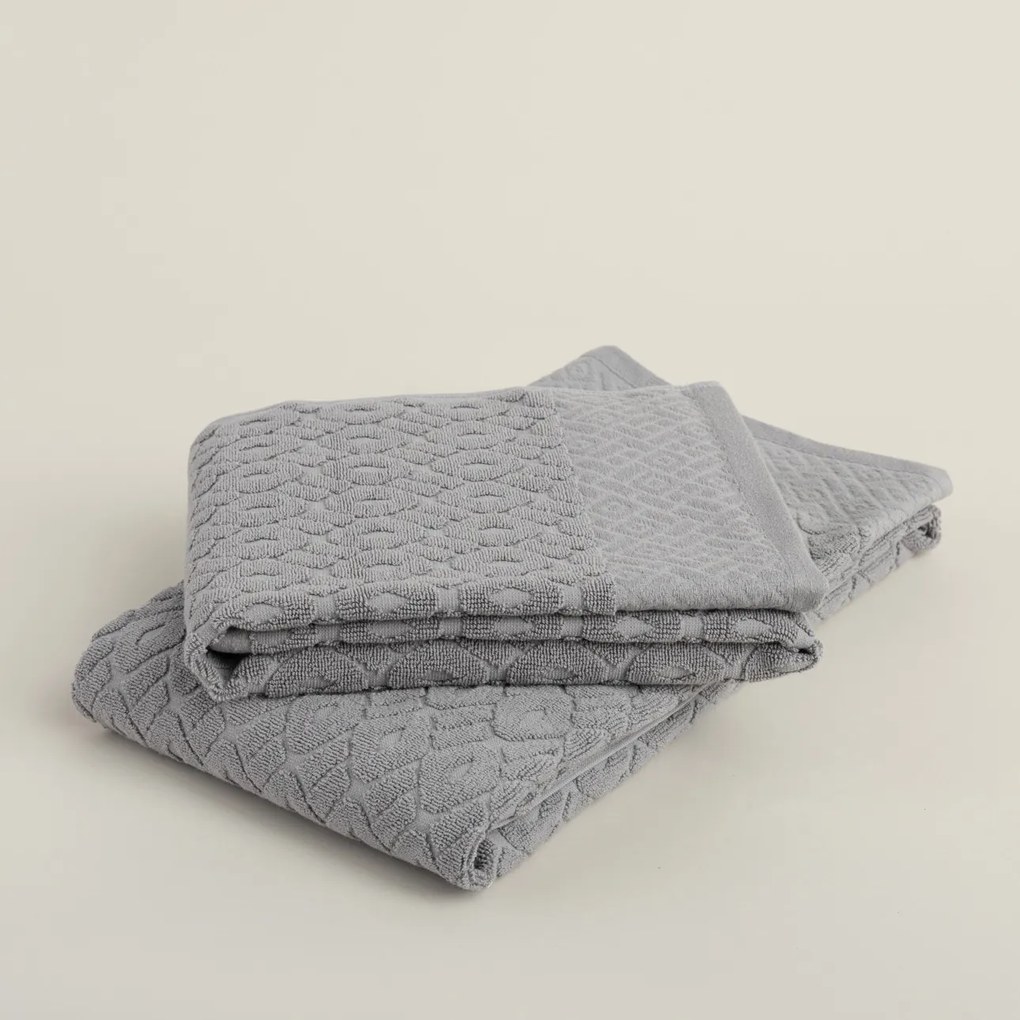 Uterák Lattice 70x140 cm stone grey
