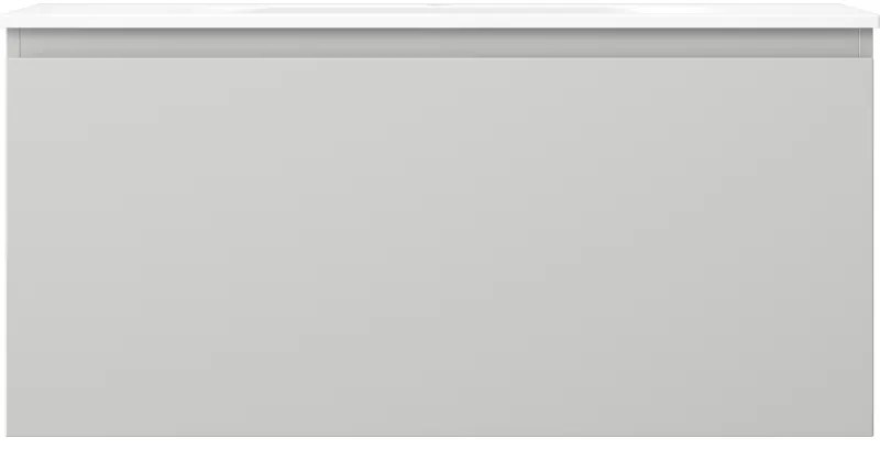 Mexen Orio, kúpeľňová skrinka 100 cm s umývadlom Vela, 1 zásuvka, šedá matná/biela matná, 91A10-10047-1-BF62-W23M01