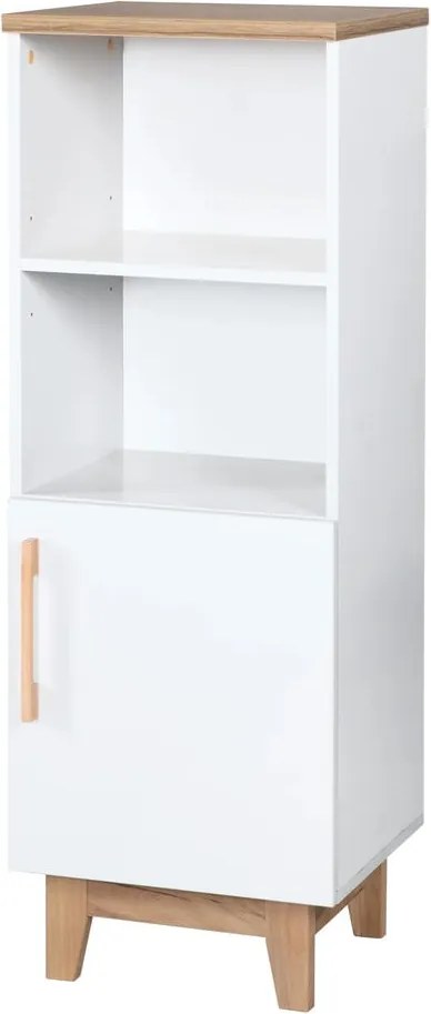 Biela detská knižnica v dekore duba 45x128 cm Finn – Roba