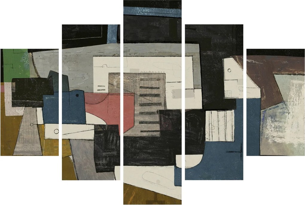 Obraz - Abstrakcia, kubizmus (150x105 cm)