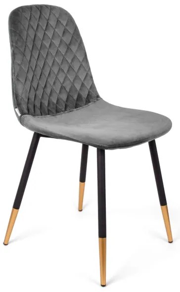 Stolička NOIR zamatová sivá SS22 933473