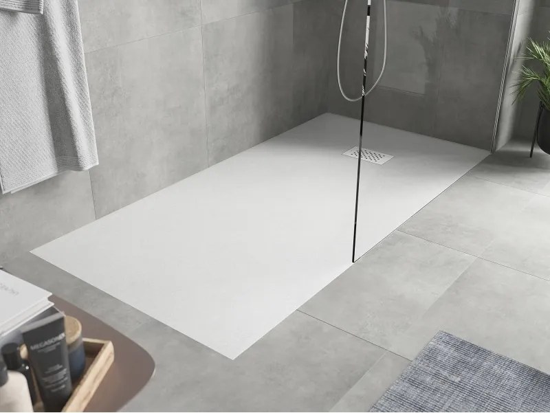 Mexen Hugo, obdĺžniková sprchová vanička SMC 180 x 90 cm, biela, biela krytka, 42109018-W
