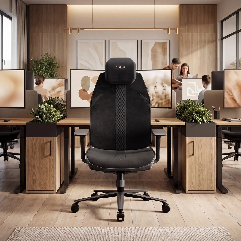 Ergonomická kancelárska stolička čierna: Diablo V-Flash Ultra Black