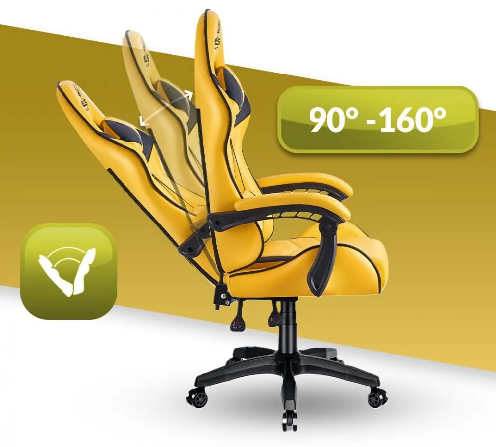 Herné kreslo HC-1007 Yellow