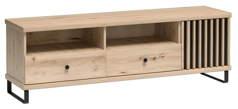 TV stolík Moderno C6 160 cm dub Artisan/čierny