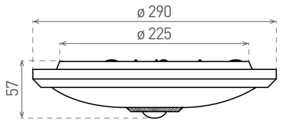 LED stropné svietidlo so senzorom pohybu a súmraku, LED/20W/230V, Ø 29 cm, biela