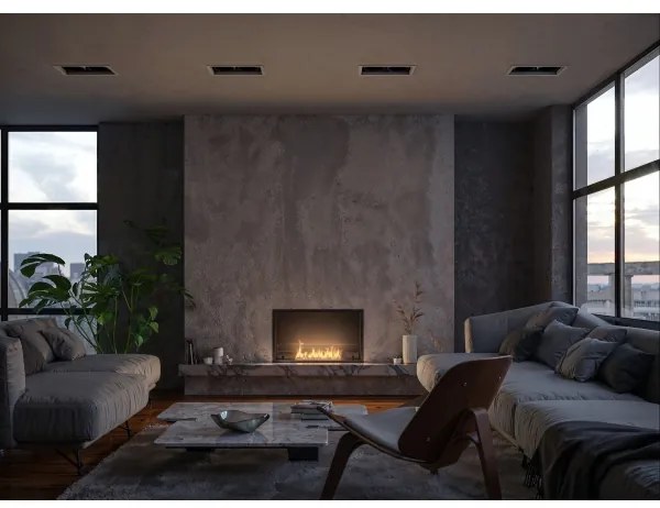 InFire - Vstavaný BIO krb 49,4x84,4 cm 3,5kW čierna