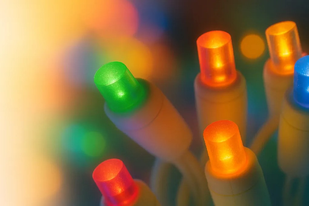 Vianočné svetielka LED záclona FLASH multicolor 1000 LED