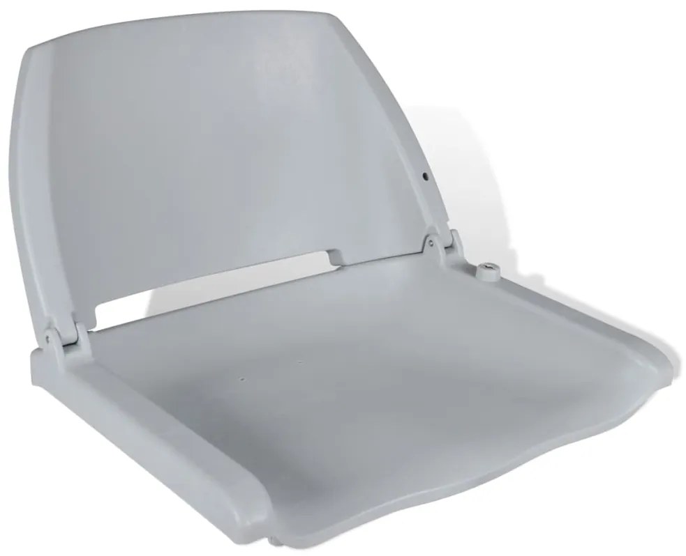 Sedadlo do člna, sklápacie operadlo bez vankúša sivé 48x51x41cm