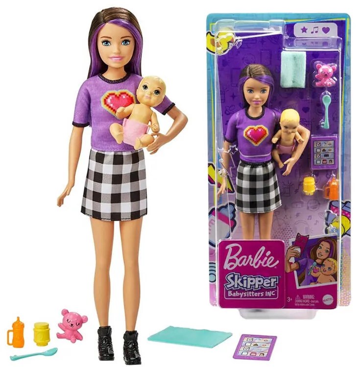 Barbie bábika opatrovateľka s doplnkami BARBIE Skipper