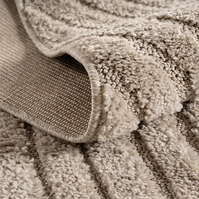 Koberec Modern Art 3D béžový kruh